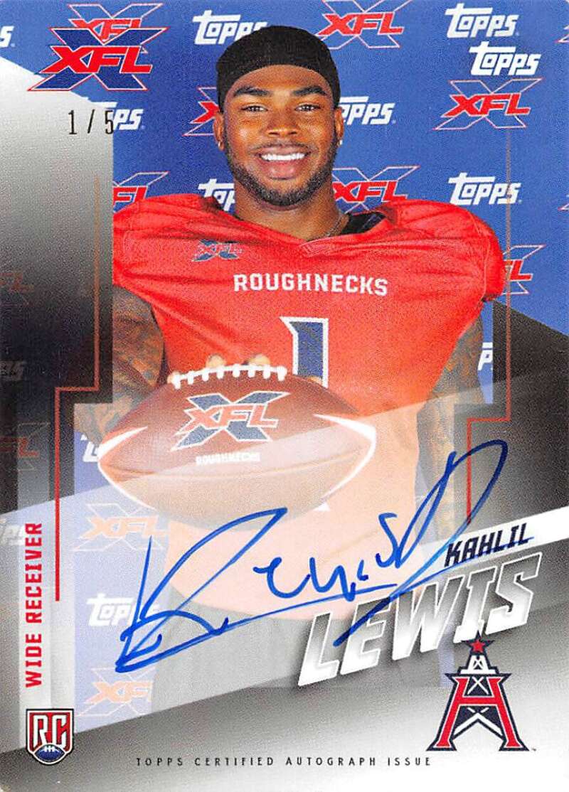 2020 Topps XFL Autographs Black