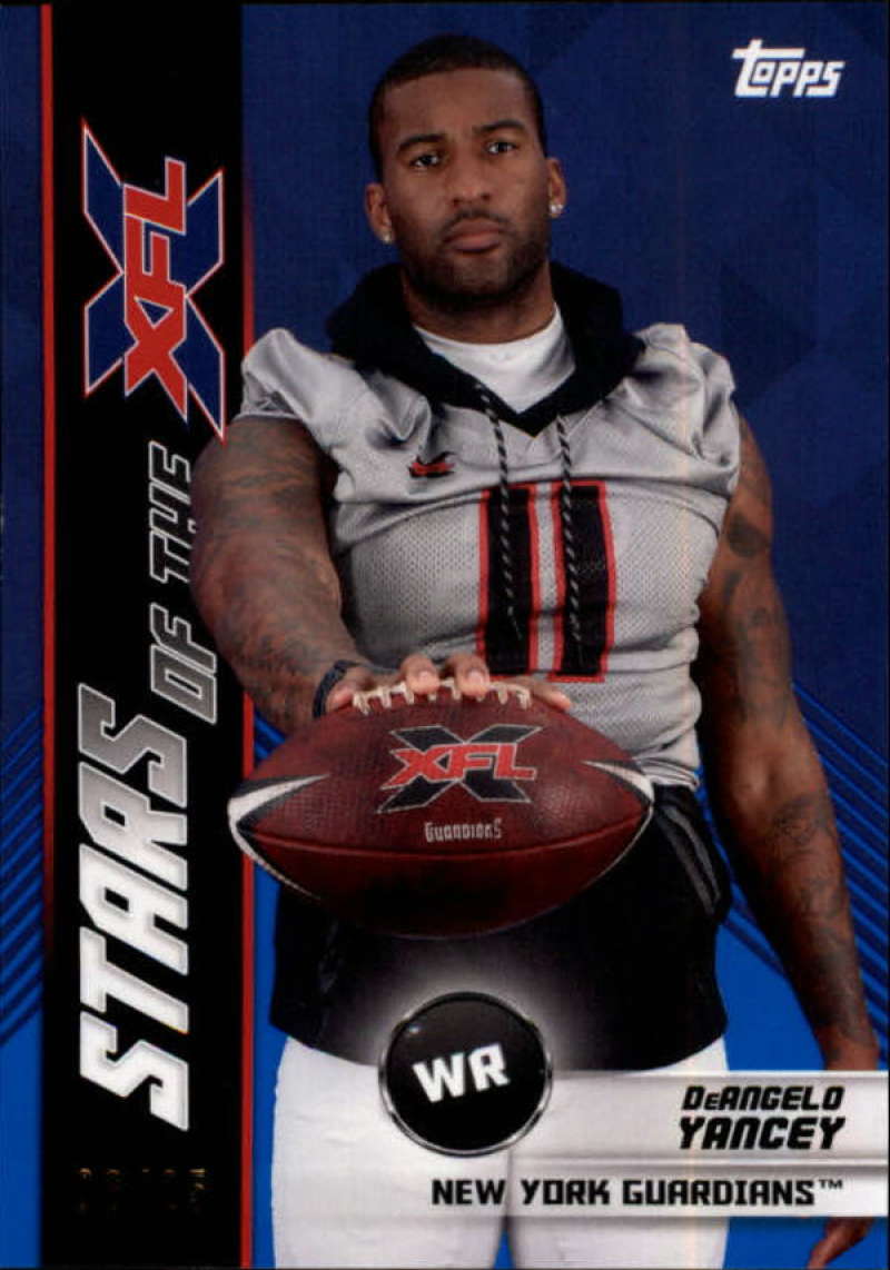 2020 Topps XFL Stars of the NFL Blue