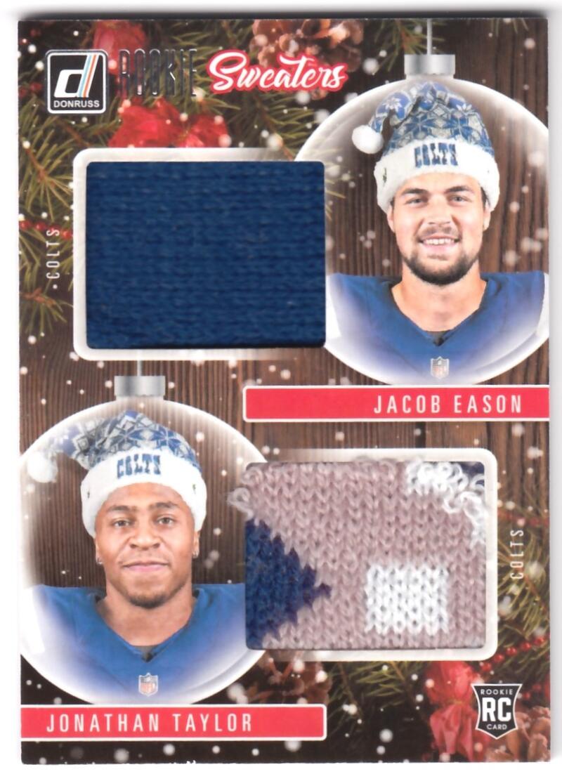 Joe Burrow / Tee Higgins 2020 Donruss Rookie Holiday Sweater Dual #1 RC