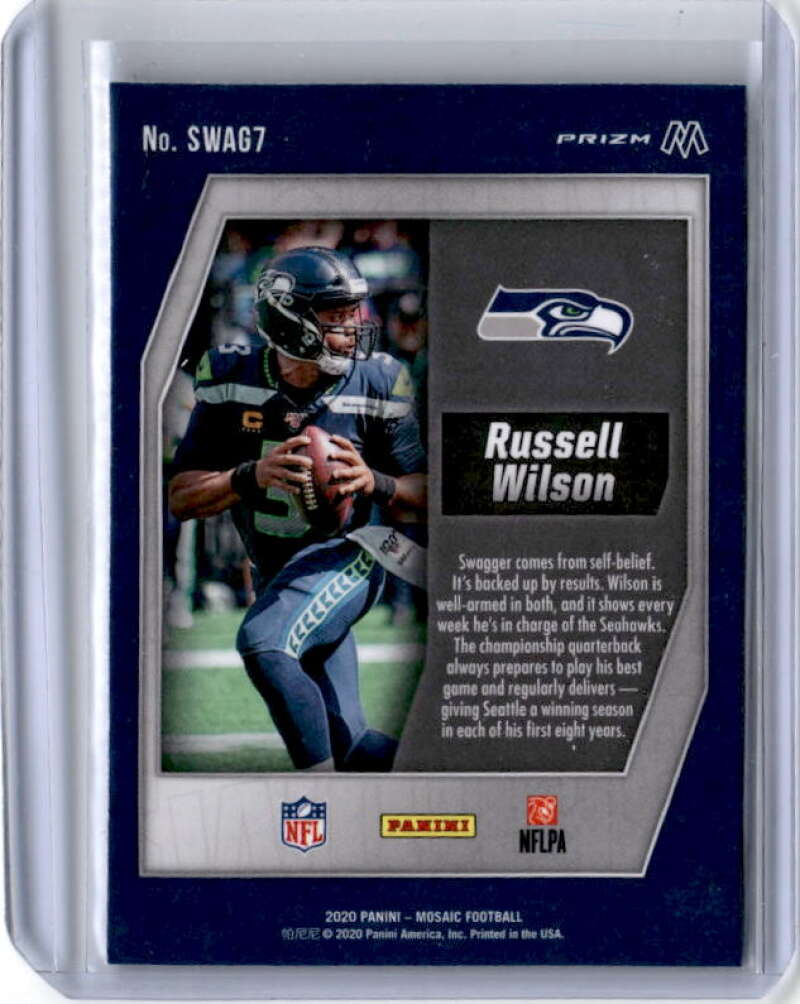 2021 Mosaic Russell Wilson Men Of Mastery Silver Prizm #MM4