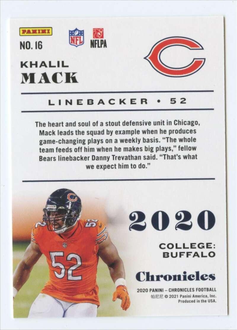 2020 Panini Chronicles Base Chronicles Black Football Checklist