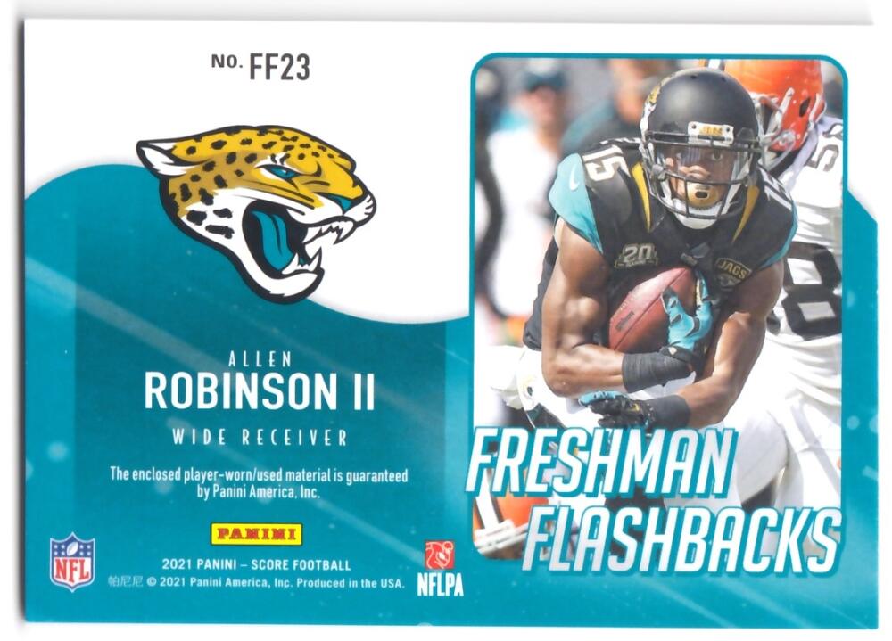 2021 Panini Score #FF24 DJ Moore Freshman Flashbacks Jersey Patch Card Game  Used Carolina Panthers at 's Sports Collectibles Store