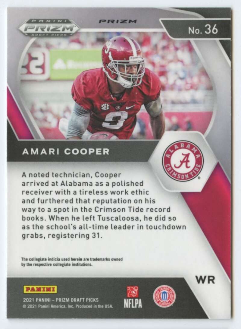 : 2021 Panini Prizm Draft Picks #36 Amari Cooper Alabama