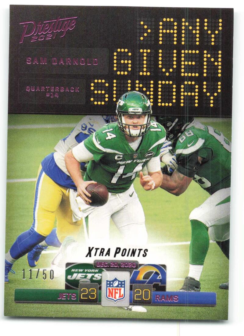 2021 Panini Prestige Any Given Sunday Xtra Points Pink