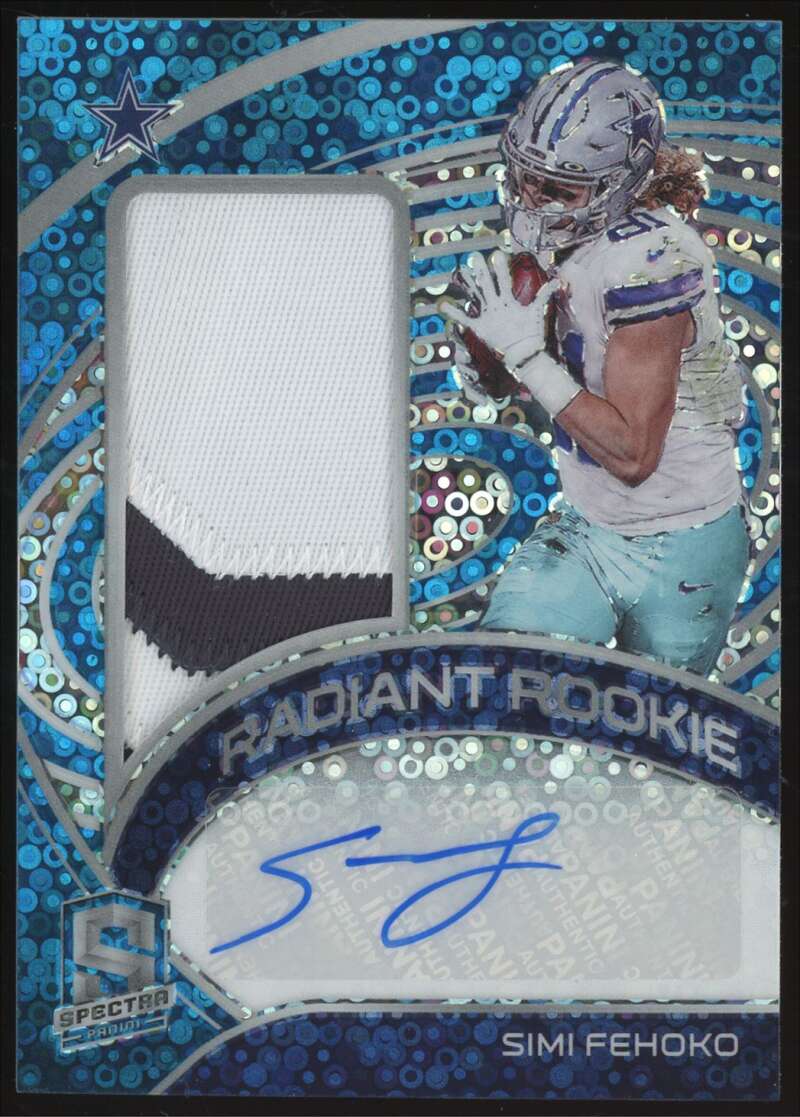 2021 Panini Spectra Radiant Rookie Patch Signatures Neon Blue