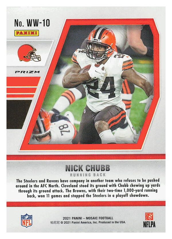 2021 Panini Mosaic Touchdown Masters #7 Nick Chubb Cleveland Browns