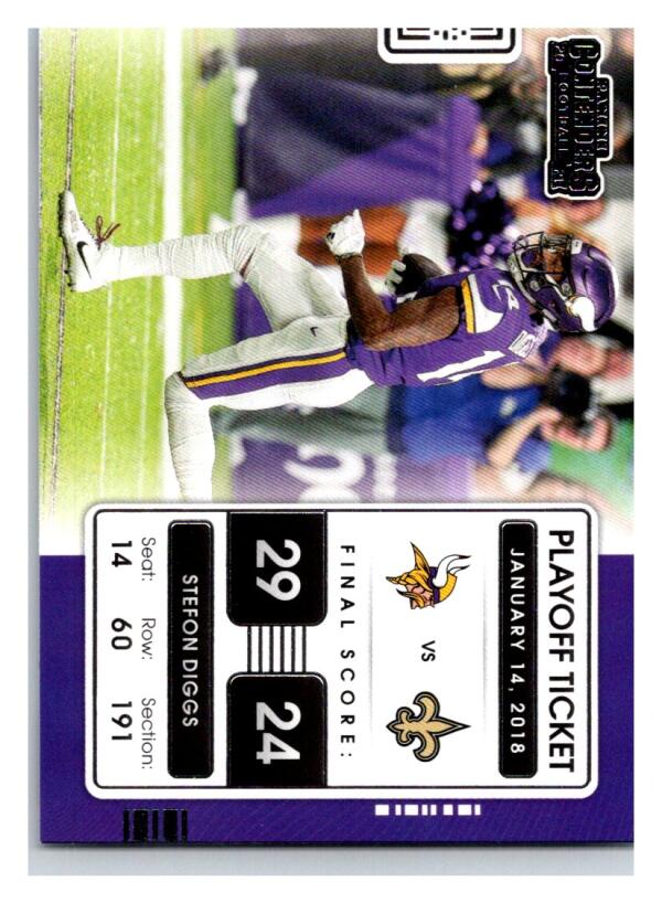 2021 Panini Contenders Playoff Tickets Stefon Diggs Buffalo Bills #7