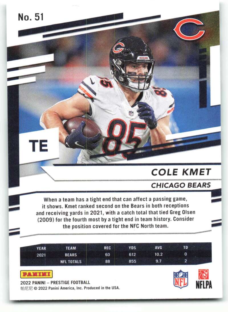 : 2022 Panini Absolute 1-200 Football Team Set - CHICAGO BEARS :  Collectibles & Fine Art