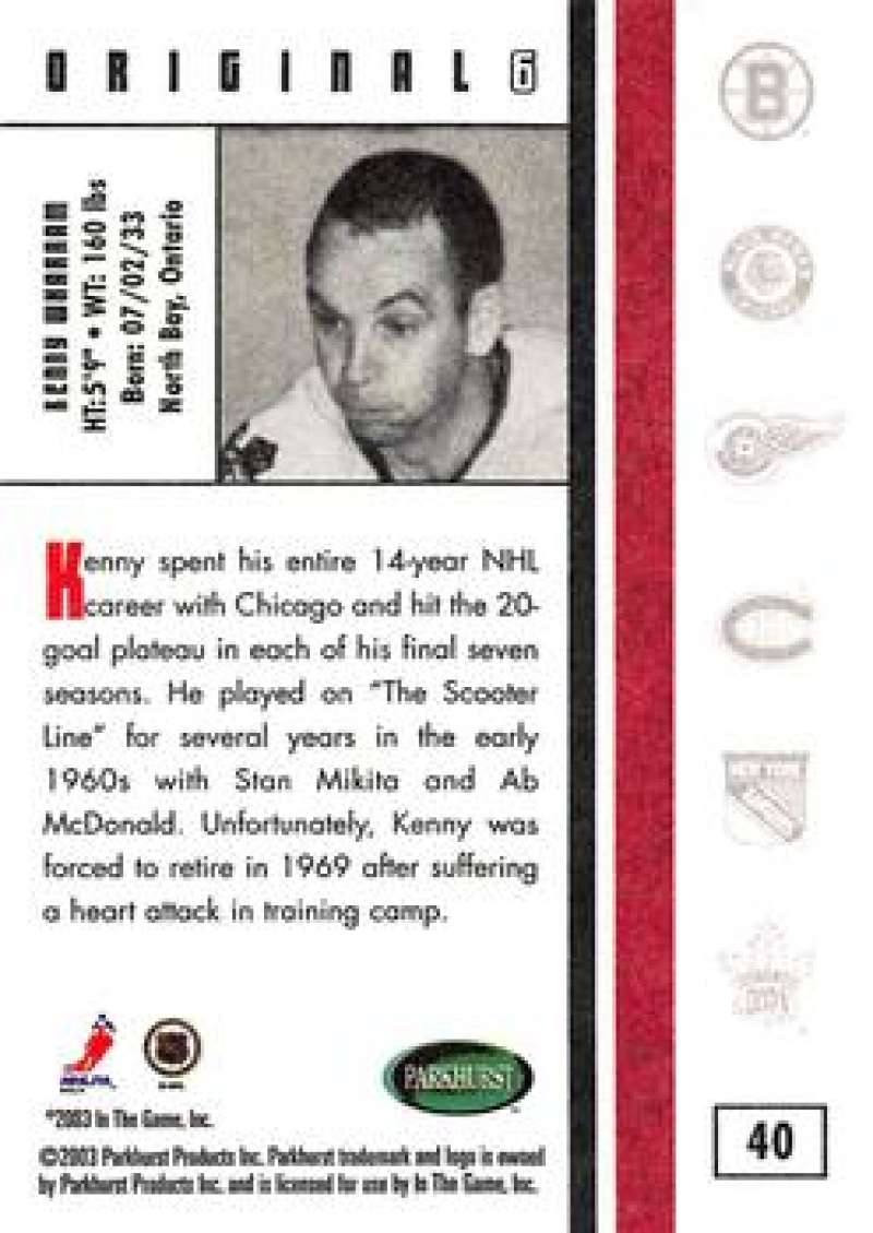 2003-04 Parkhurst Original Six Chicago Blackhawks - Pick A Card