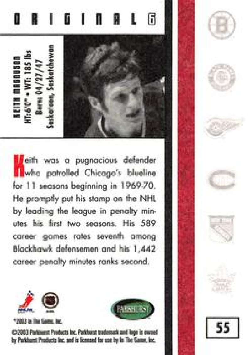 2003-04 Parkhurst Original Six Chicago Blackhawks - Pick A Card