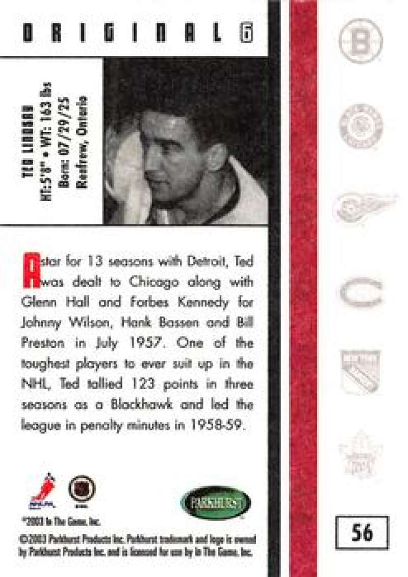 2003-04 Parkhurst Original Six Chicago Blackhawks - Pick A Card