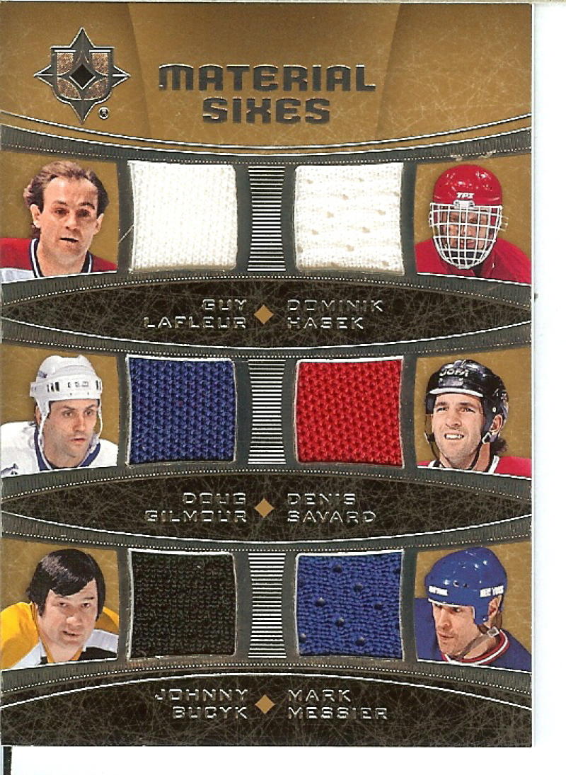 2015-16 Upper Deck Ultimate Collection Material Sixes