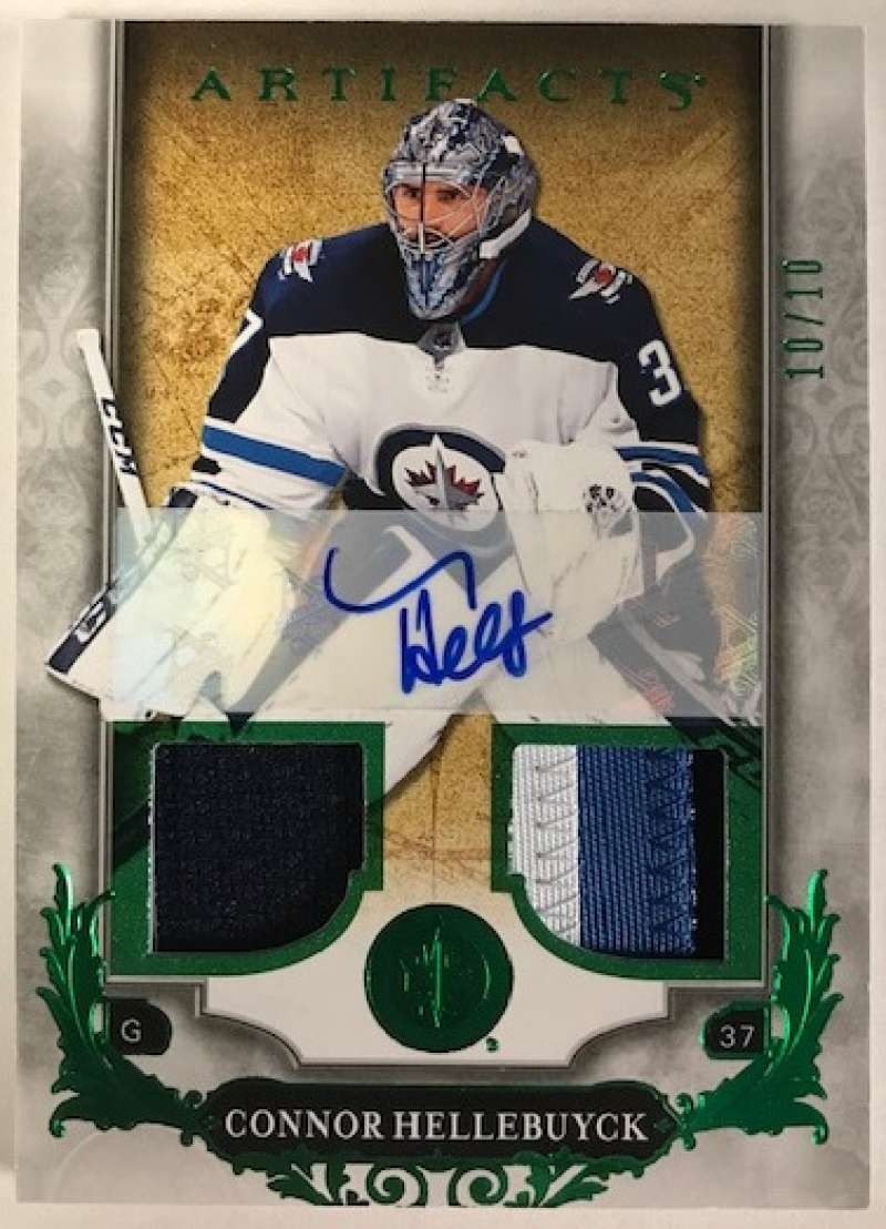 2018-19 Upper Deck Artifacts Autographed Material Emerald