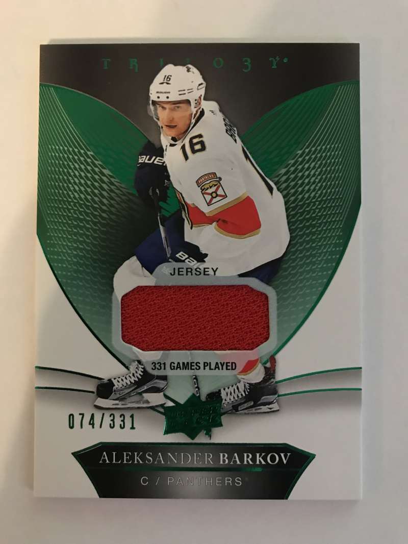 2018-19 Upper Deck Trilogy Green Foil Jerseys