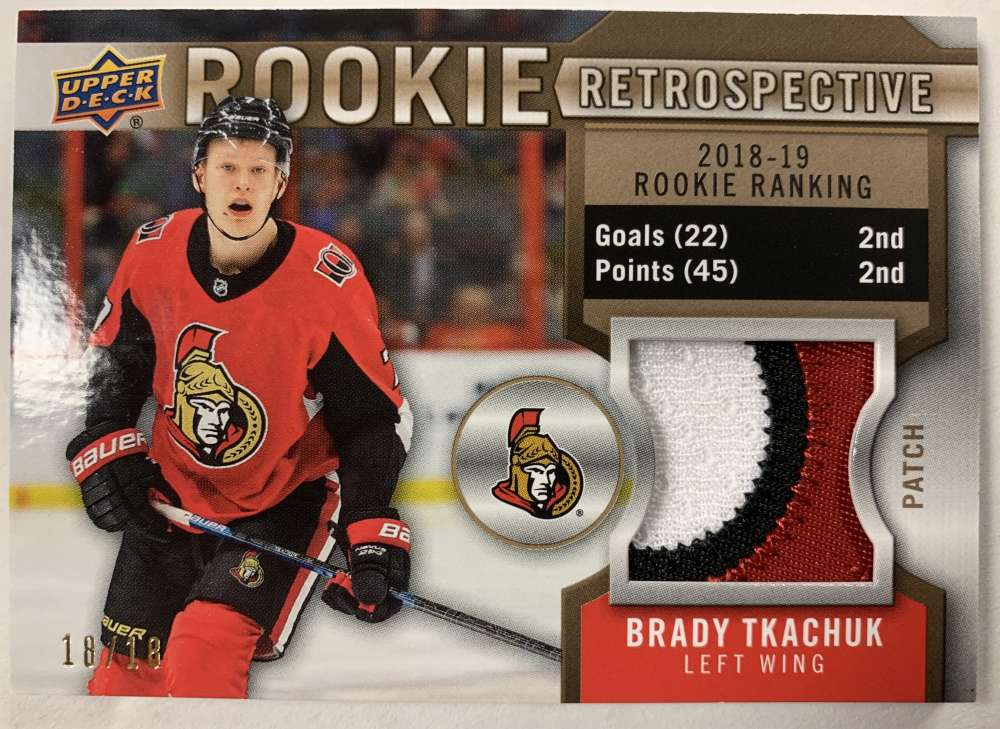 2019-20 Upper Deck  Rookie Retrospective Patches