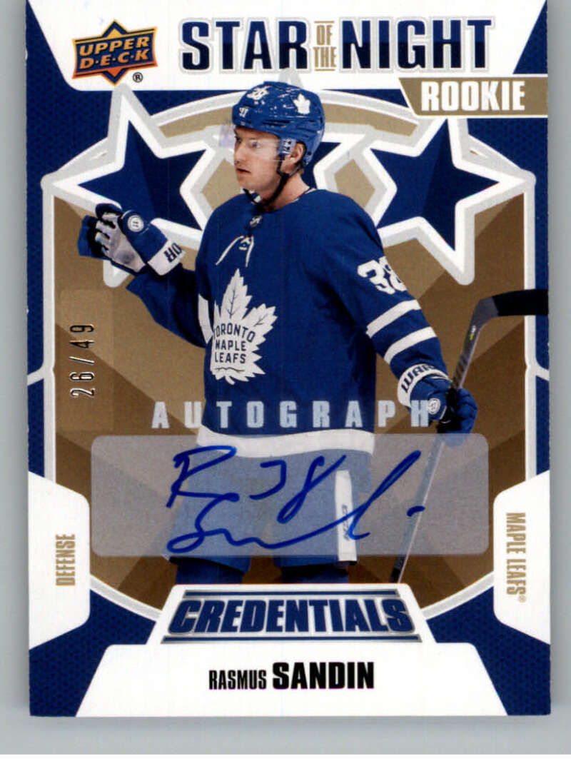 2019-20 Upper Deck Credentials Star of the Night Autographs