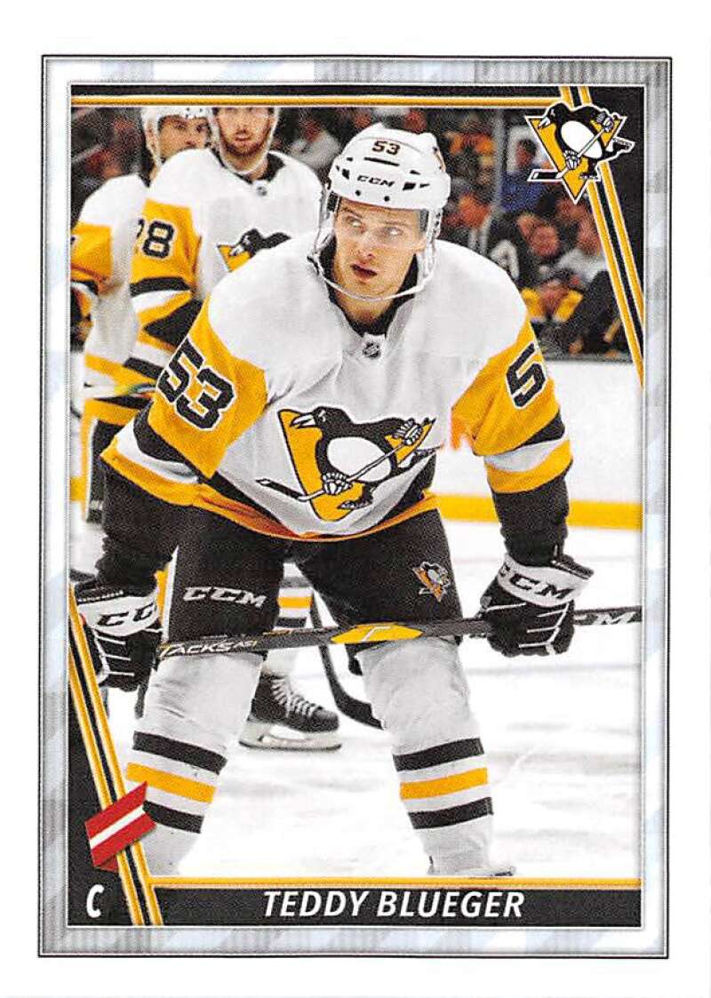 2020-21 Topps NHL Stickers #390 Teddy Blueger NM-MT Penguins | eBay