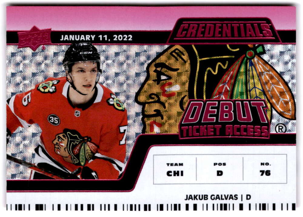 2022-23 Upper Deck Credentials Horizontal - Debut Ticket Access Pink