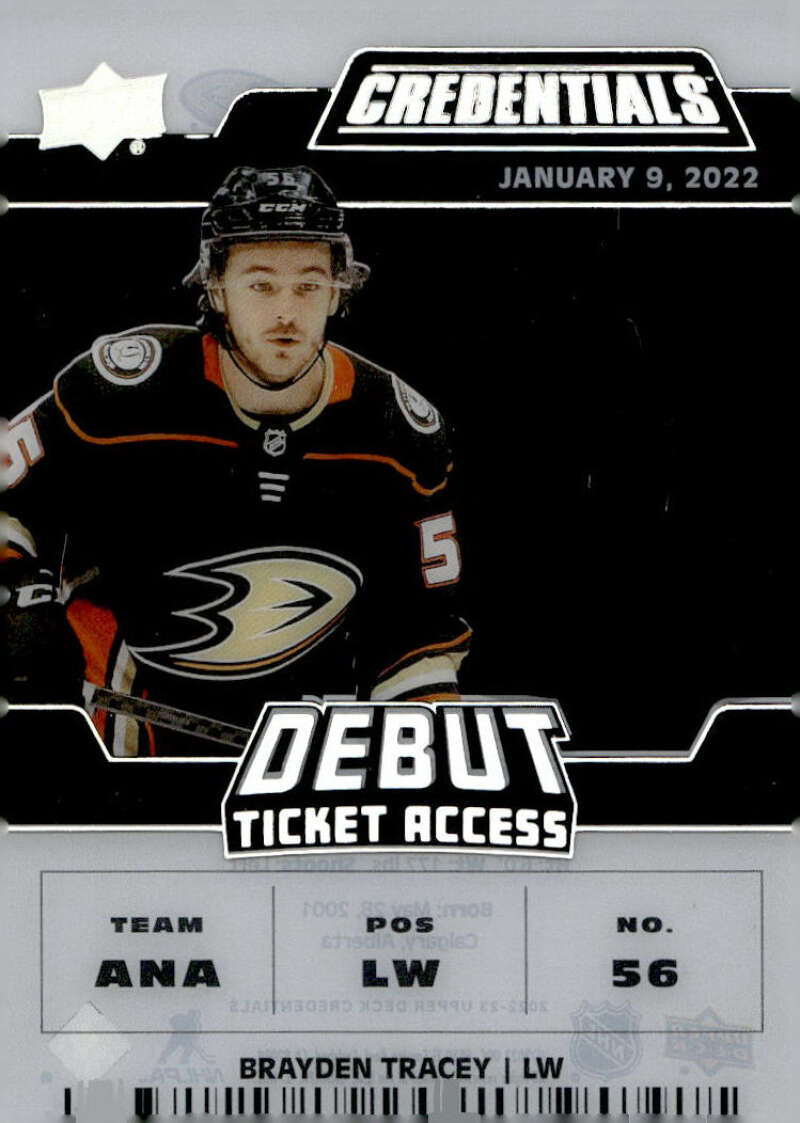 2022-23 Upper Deck Credentials Acetate Debut Ticket Access