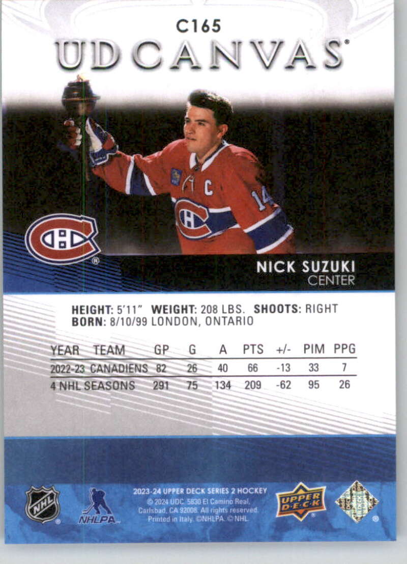 2023-24 Upper Deck Series 2 UD Canvas NHL Hockey Singles (Pick Your Cards)