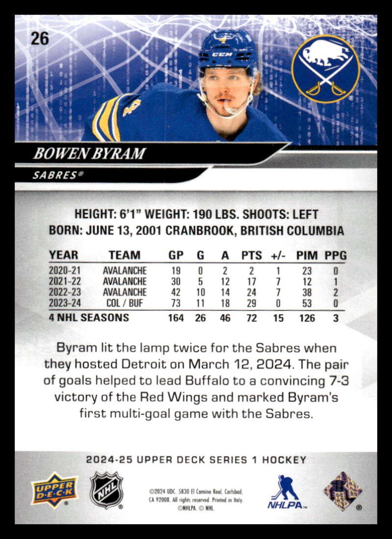 2024-25 Upper Deck Series One NHL Hockey Cards Base or Young Guns Pick From List