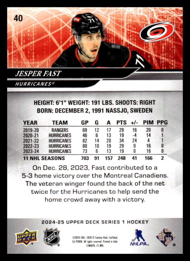 2024-25 Upper Deck Series One NHL Hockey Cards Base or Young Guns Pick From List