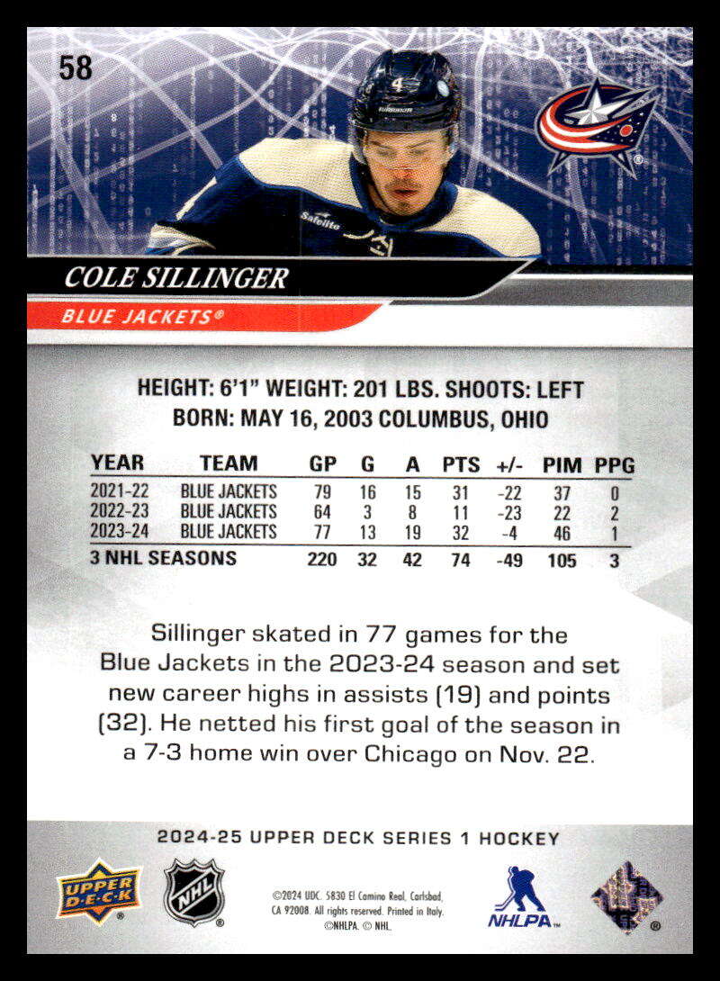 2024-25 Upper Deck Series One NHL Hockey Cards Base or Young Guns Pick From List