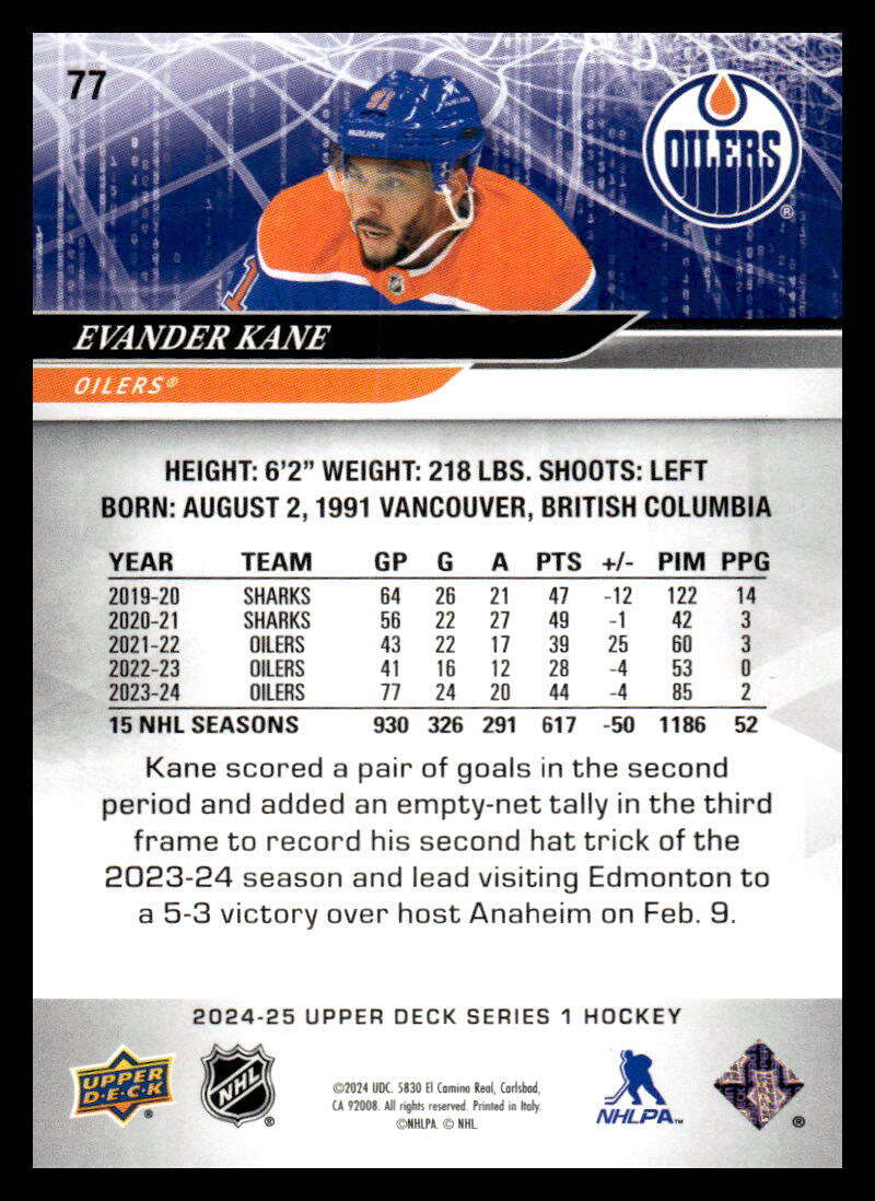 2024-25 Upper Deck Series One NHL Hockey Cards Base or Young Guns Pick From List