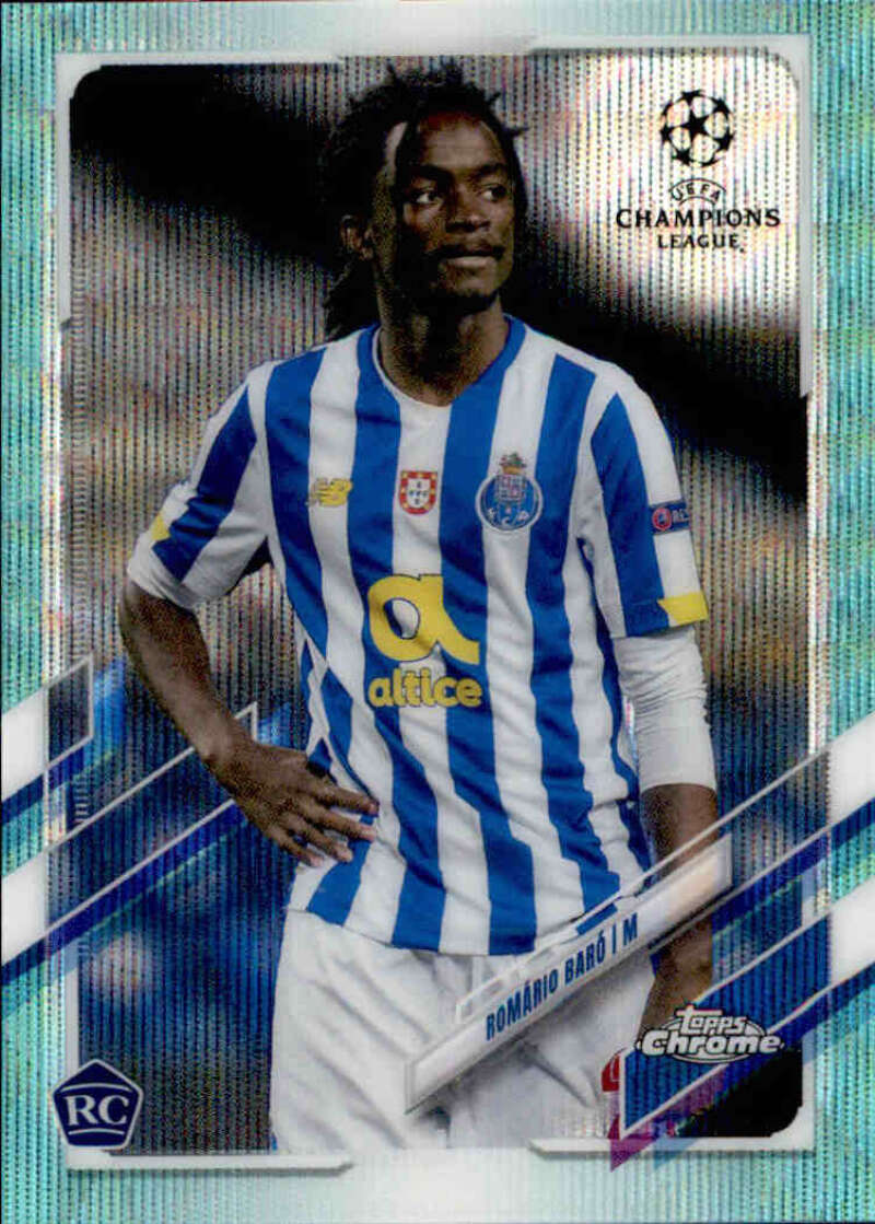 2020-21 Topps Chrome UEFA Champions League Refractor Aqua Wave