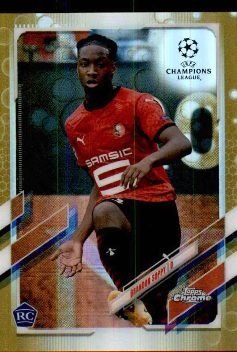 2020-21 Topps Chrome UEFA Champions League Refractor Gold Bubbles