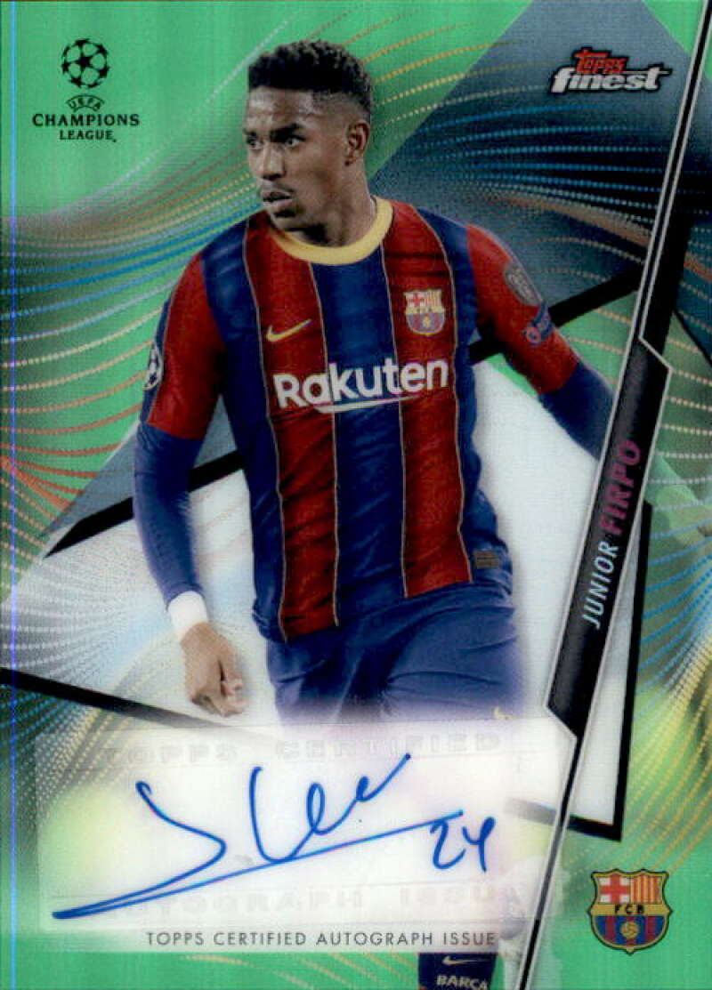 2020-21 Topps Finest UEFA Champions League Autographs Refractor Neon Green