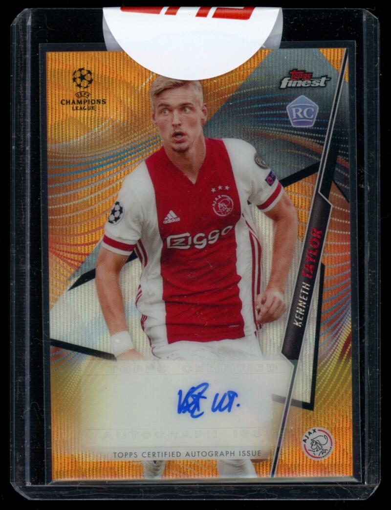 2020-21 Topps Finest UEFA Champions League Autographs Refractor Orange Wave