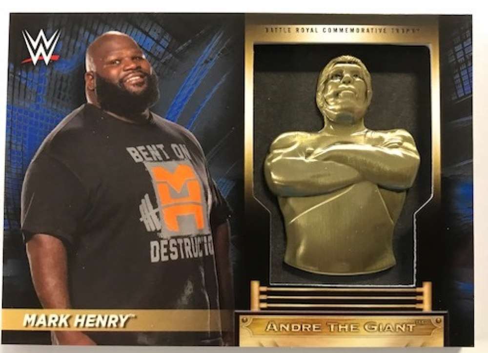 2018 Topps Road to WrestleMania Andre the Giant Battle Royal Commemorative Trophy Relics Blue