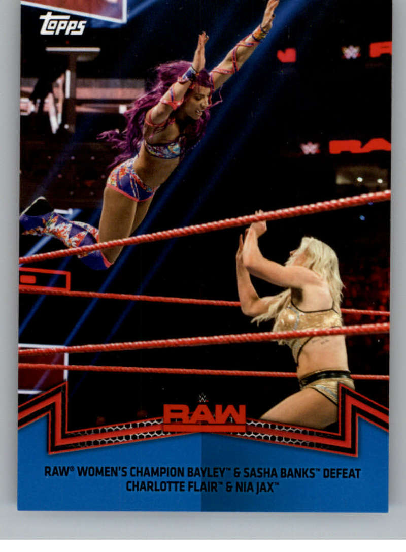 2018 Topps WWE Womens Division Evolution Memorable Matches and Moments Blue