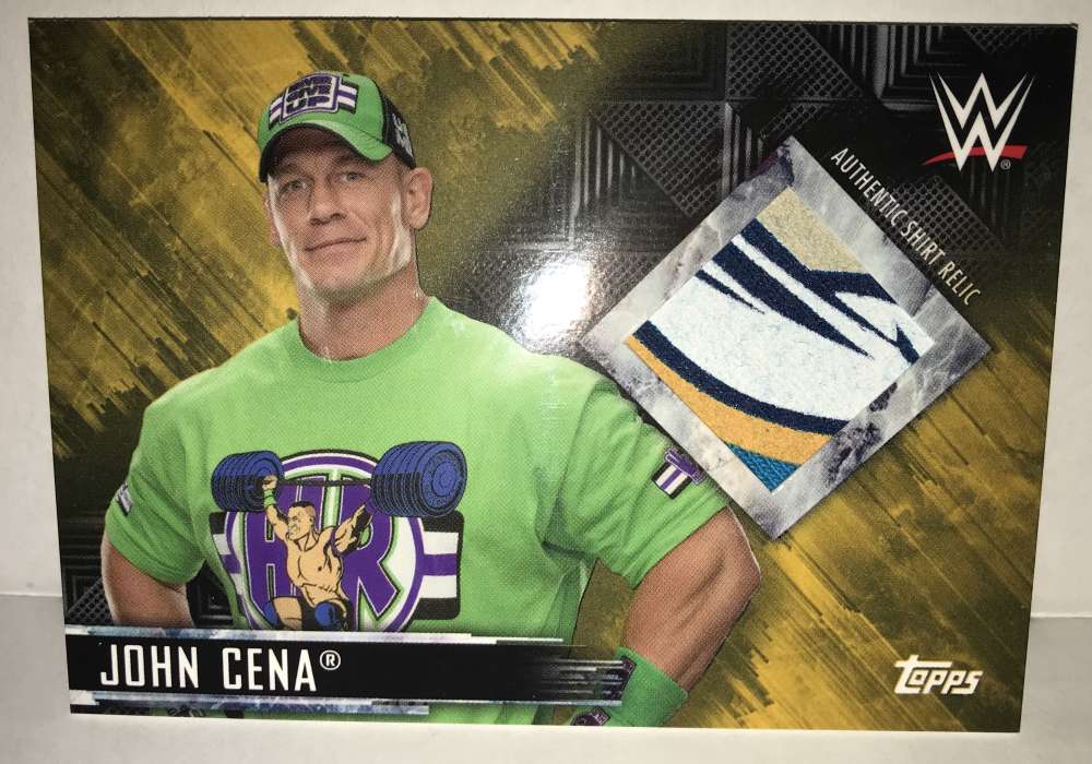 2018 Topps WWE Then Now Forever Shirt Relics Gold