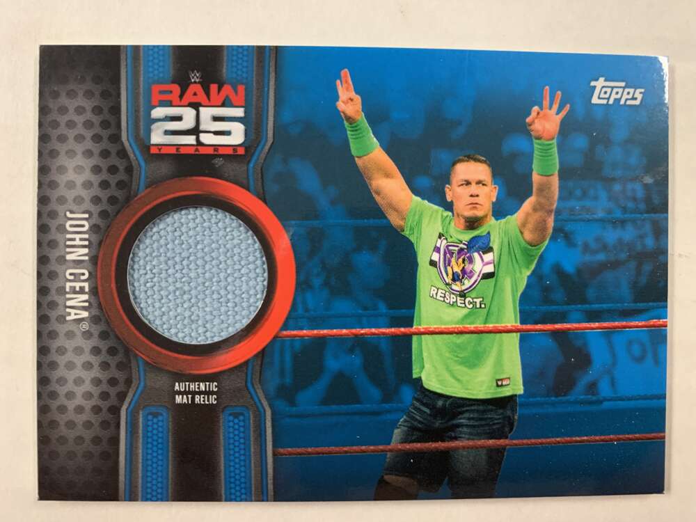 2018 Topps WWE Then Now Forever Mat Relics Blue